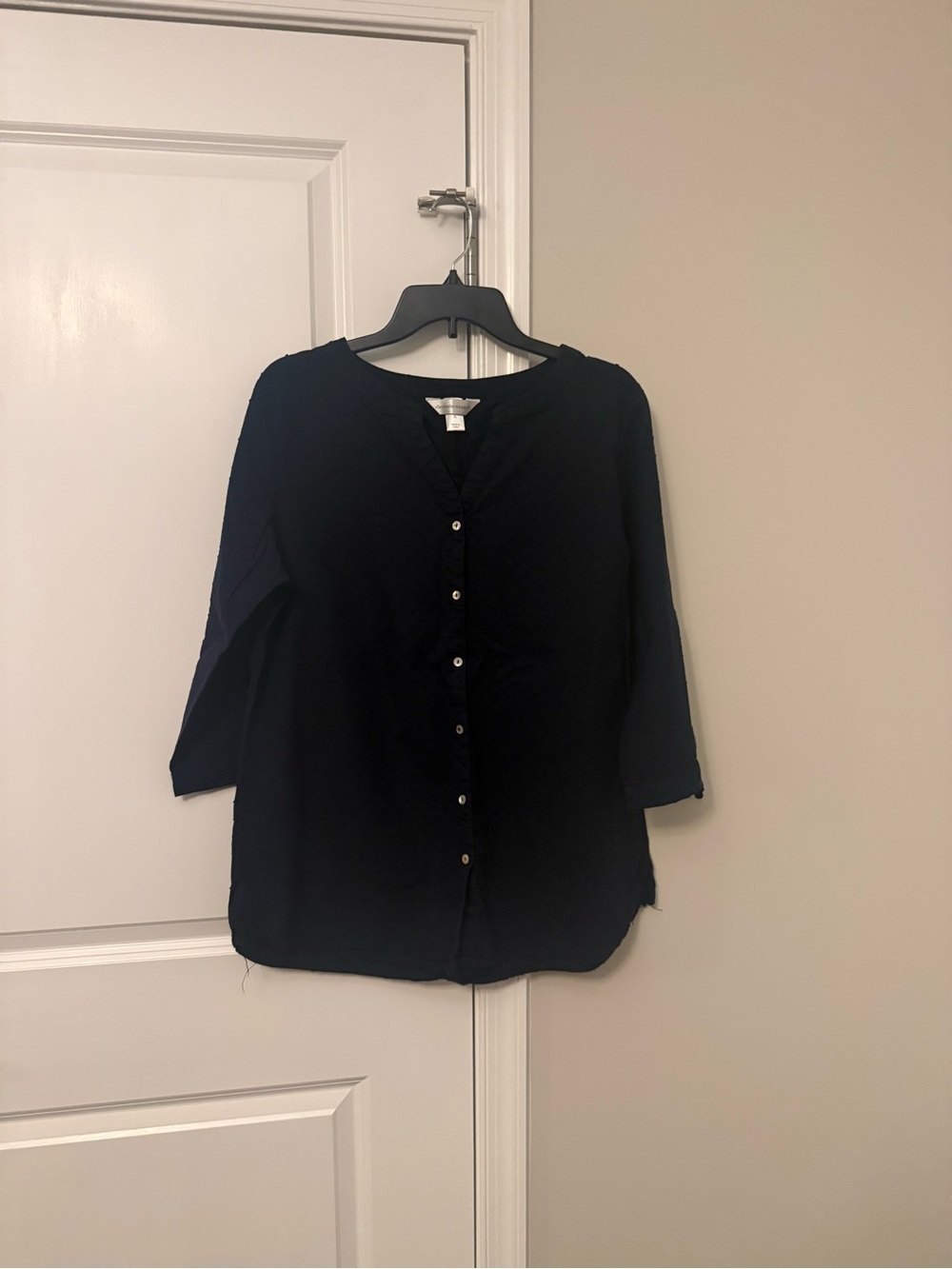 Christopher & Banks Black Button-Front Women's Shirt